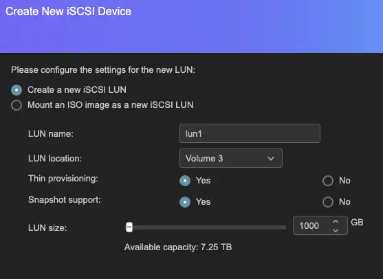 Create iSCSI Targets on an ASUSTOR NAS