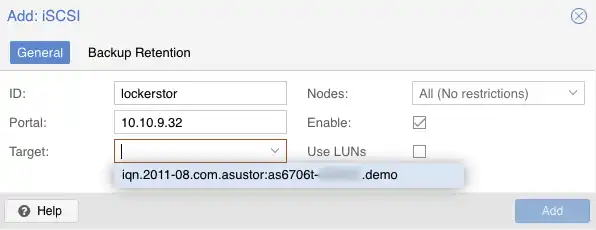 Proxmox: iSCSI LUN as Shared Storage