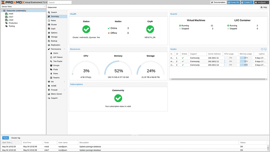 change ip address proxmox host